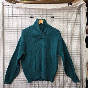 Vintage LL Bean Wool Sweater Womens L Shawl Collar USA